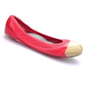 Chic Red and Gold Flats